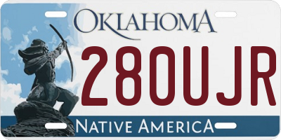 OK license plate 280UJR