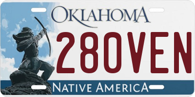 OK license plate 280VEN