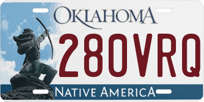 OK license plate 280VRQ