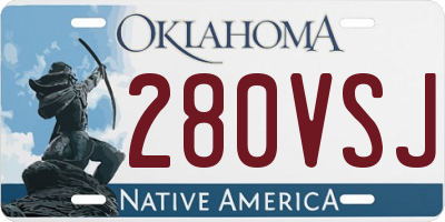 OK license plate 280VSJ
