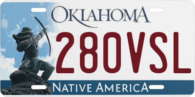 OK license plate 280VSL