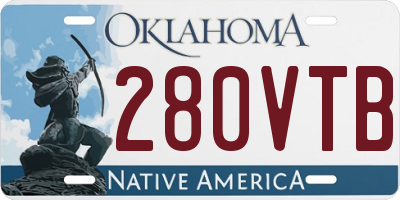 OK license plate 280VTB