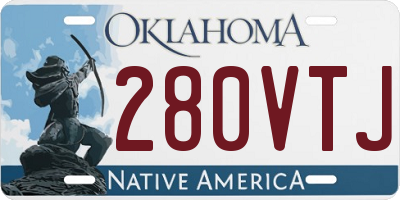 OK license plate 280VTJ