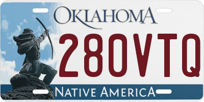 OK license plate 280VTQ
