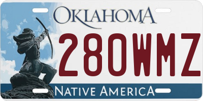 OK license plate 280WMZ