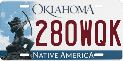 OK license plate 280WQK