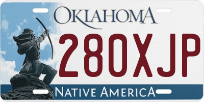 OK license plate 280XJP