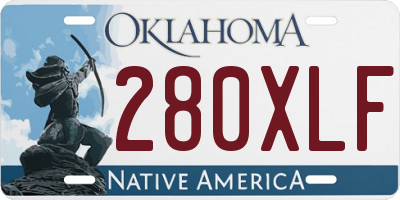 OK license plate 280XLF