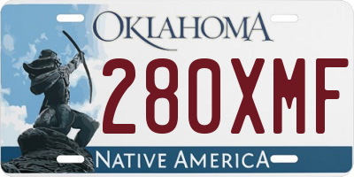 OK license plate 280XMF