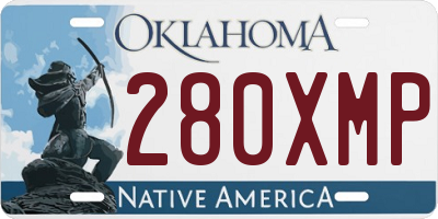 OK license plate 280XMP