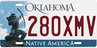 OK license plate 280XMV