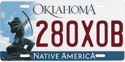 OK license plate 280XOB