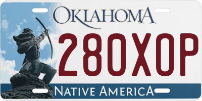 OK license plate 280XOP