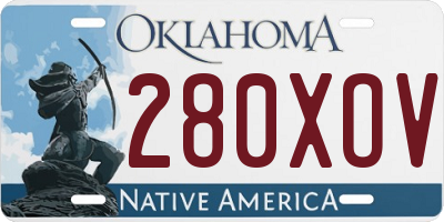 OK license plate 280XOV