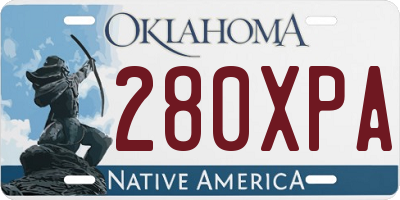 OK license plate 280XPA