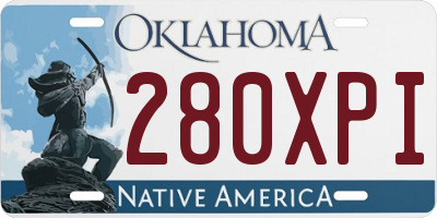 OK license plate 280XPI