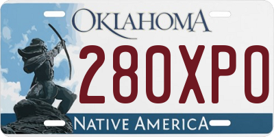 OK license plate 280XPO