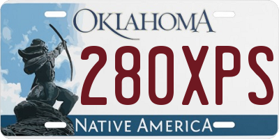 OK license plate 280XPS
