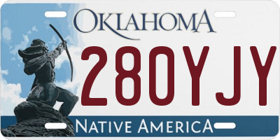OK license plate 280YJY