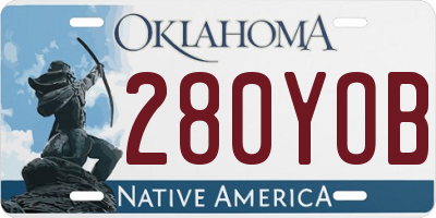 OK license plate 280YOB