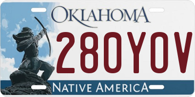 OK license plate 280YOV
