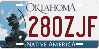 OK license plate 280ZJF