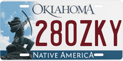 OK license plate 280ZKY