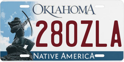 OK license plate 280ZLA