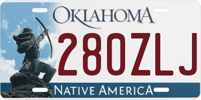 OK license plate 280ZLJ