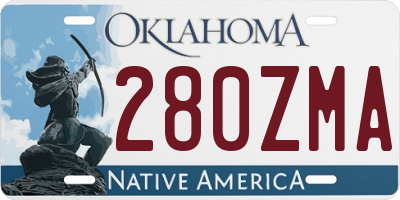 OK license plate 280ZMA