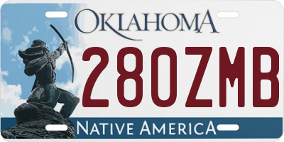 OK license plate 280ZMB
