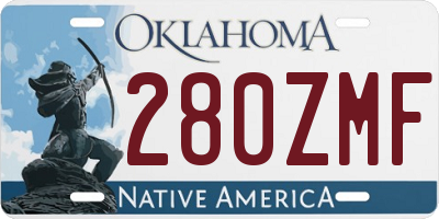 OK license plate 280ZMF