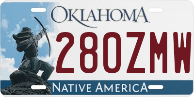 OK license plate 280ZMW