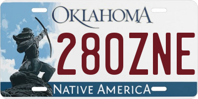 OK license plate 280ZNE