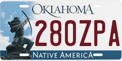 OK license plate 280ZPA