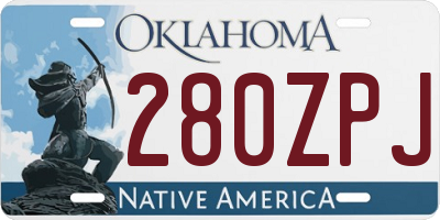 OK license plate 280ZPJ