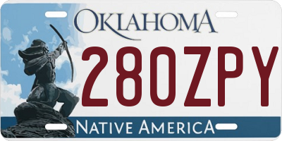 OK license plate 280ZPY