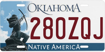 OK license plate 280ZQJ