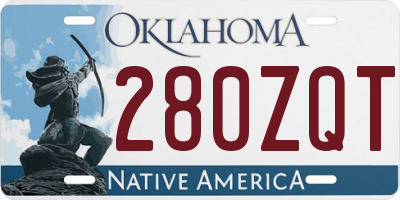 OK license plate 280ZQT