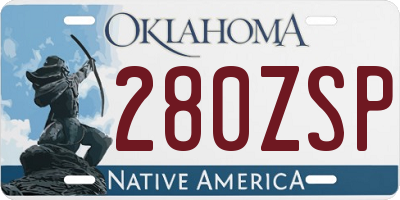 OK license plate 280ZSP