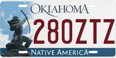 OK license plate 280ZTZ