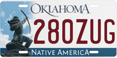 OK license plate 280ZUG