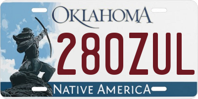 OK license plate 280ZUL