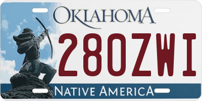 OK license plate 280ZWI