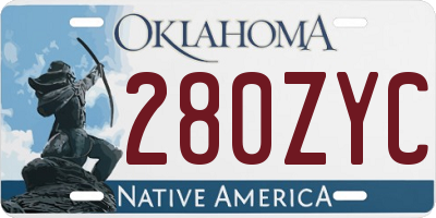 OK license plate 280ZYC