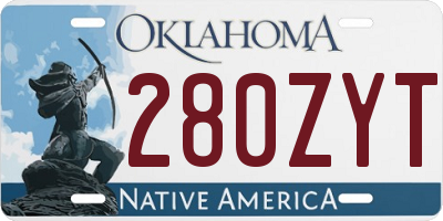 OK license plate 280ZYT