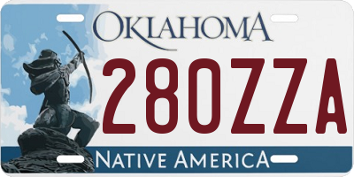 OK license plate 280ZZA