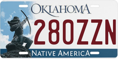 OK license plate 280ZZN