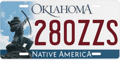 OK license plate 280ZZS