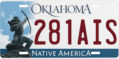 OK license plate 281AIS